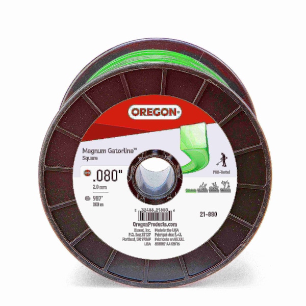 Gatorline Square Trimmer Line, .080" by 980', 3Lb Spool